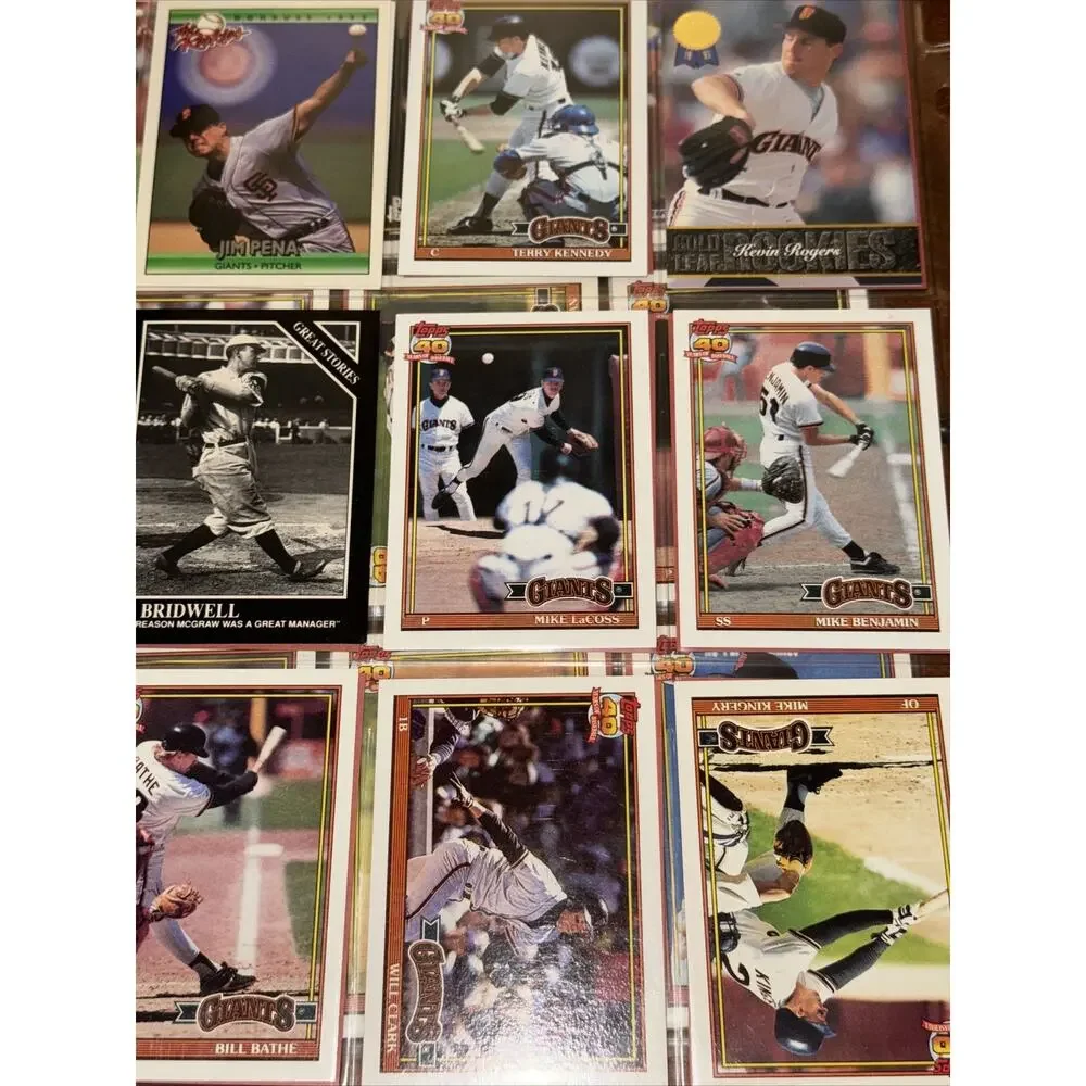 San Francisco Giants Baseball Cards Barry Bonds Gary Carter Will Clark tapp